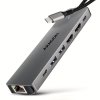 AXAGON HMC-7HX2 Wieloportovy hub USB 7in1, 5Gbps, 2x USB-A, 1x USB-C, 2x HDMI 4K/60Hz, GLAN, PD 100W, 15cm USB-C kabel